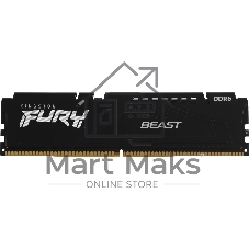 Оперативная память Kingston Fury Beast, DDR5, 32GB (1x32GB), 6000MHz, CL30, DIMM, с радиатором, черный