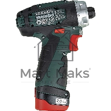 Дрель-шуруповерт Metabo PowerMaxx BS, 12 В, 2 Ач, 34 Нм, щеточный