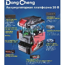 Гайковерт DongCheng DCPL198 аккум. патрон:шестигр.1/4