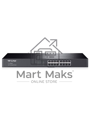 Коммутатор TP-Link SMB TL-SG1016 Коммутатор 16-port Gigabit Switch, 1U 19-inch rack-mountable steel case