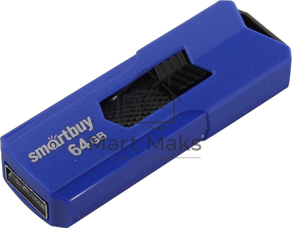 Флешка USB R/W SmartBuy 2.0 64Gb,SmartBuy STREAM Blue (SB64GBST-B)