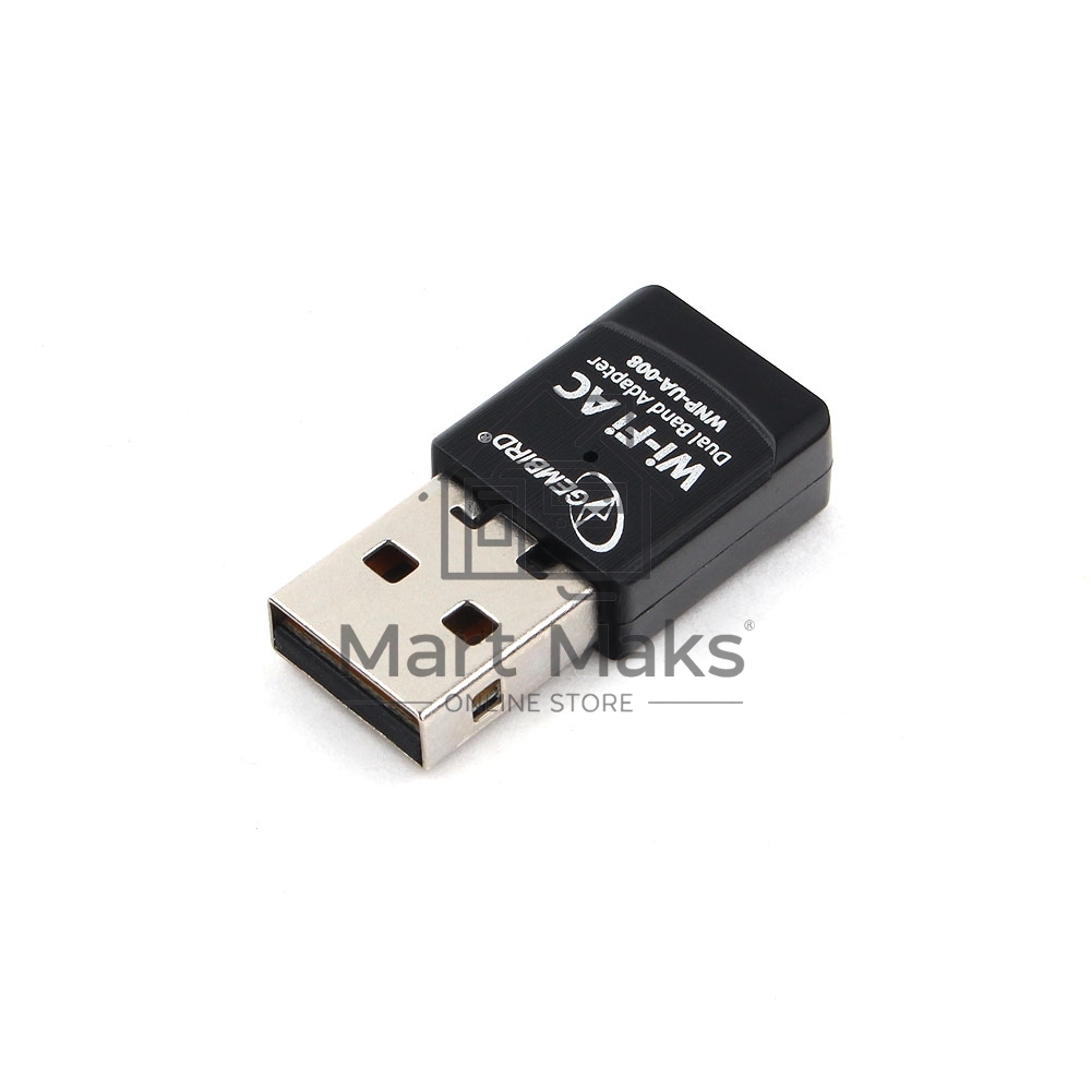 Сетевой двухдиапазонный Wi-Fi мини USB-адаптер Gembird 600 Мбит, USB, 802.11b/g/n/ac/а
