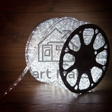 Дюралайт LED, постоянное свечение (2W) - белый Эконом 24 LED/м , бухта 100м