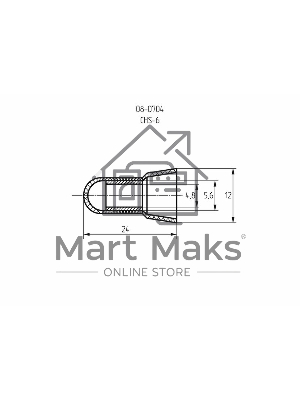 Концевая изолированная заглушка Rexant КИЗ-6, ø 4,8 мм (3,0-8,0 мм²)