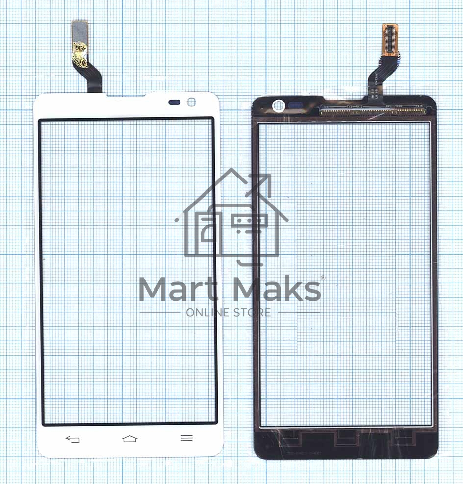 Сенсорное стекло (тачскрин) для LG Optimus L9 II D605, белое