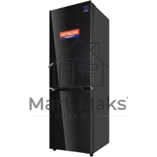 Холодильник Hitachi R-B410PUC6 BBK черный двухкамерный 215/105л морозилка снизу, No Frost