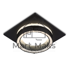Светильник Ambrella light TN52422 BK/FR черный/белый матовый GX53 max 12W 105*105*45