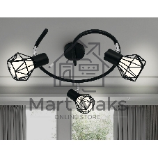 Светильник Ambrella light TR8624/3 BK/CH черный/хром E27*3 max 40W D330*175