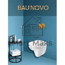 Унитаз подвесной безободковый Bau Novo, быстросъемное сиденье микролифт