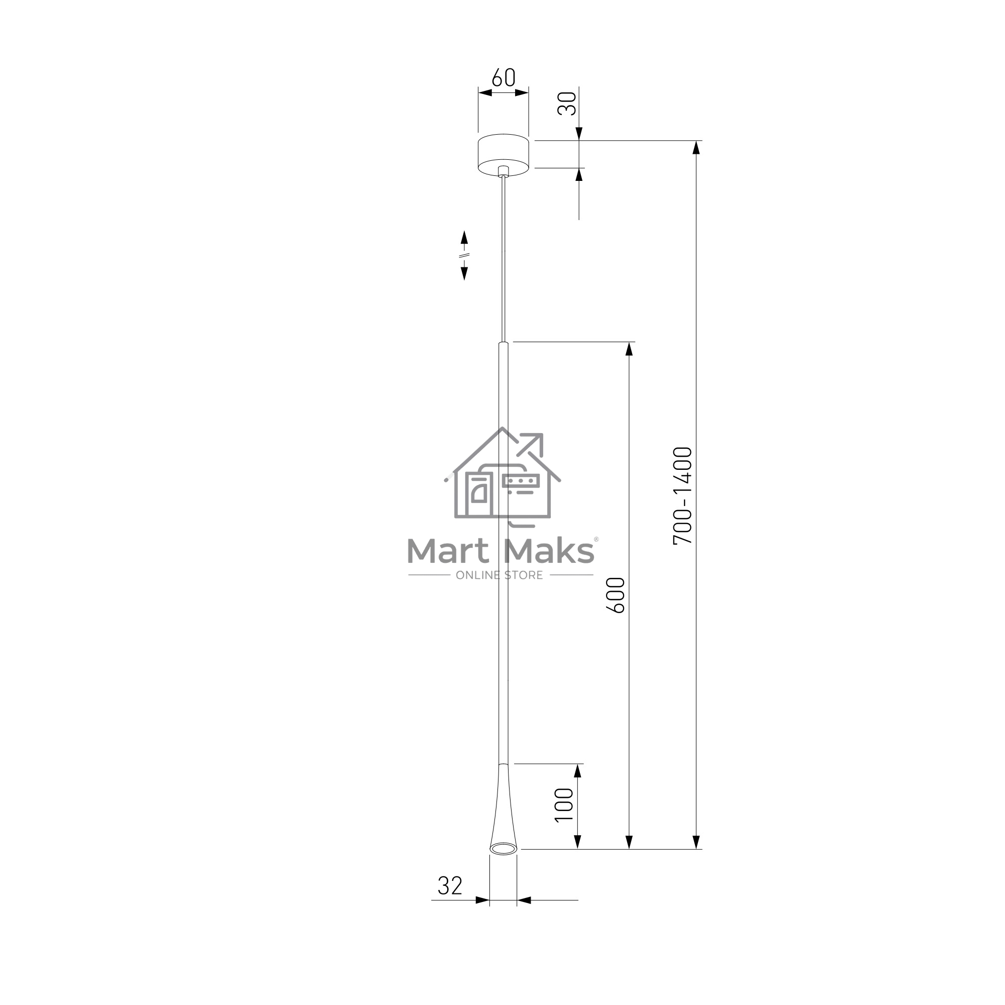 50312 LED 7W 3000K / Светильник подвесной светодиодный / белый