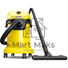 Строительный пылесос Karcher WD 3 V-17/4/20 1000Вт (уборка: сухая/влажная) желтый