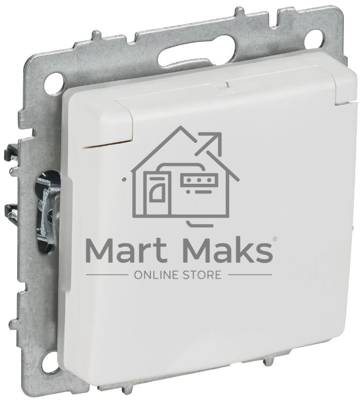 Розетка с з/к/ш с кр. 16А IP44 РСбш10-3-44-БрАБ а/б IEK. BRITE