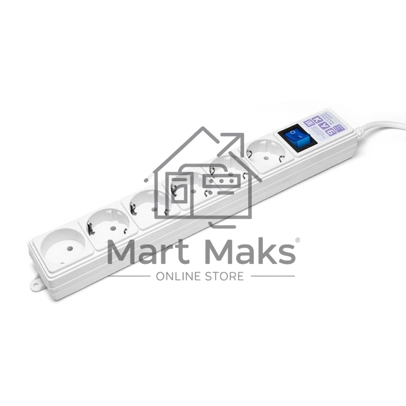 Сетевой фильтр Power Cube 1,9 м 6 розеток (белый) 16B/3,5кВт