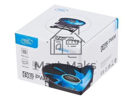 Кулер для процессора DEEPCOOL THETA 15 PWM черный/синий, 100 мм, алюминий, 2800 об/мин, 36 дБ, 4 pin, 95 Вт, 46 мм