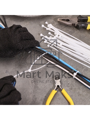 Хомут-стяжкa нейлоновая с тройным замком Rexant 300x3,6 мм, белая, упаковка 100 шт.