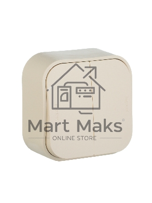 Переключатель 2-клавишный 10А 782236 Legrand Quteo Сл. кость