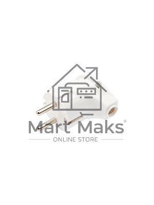 Вилка Евро Rexant угловая с з/к 16А белая