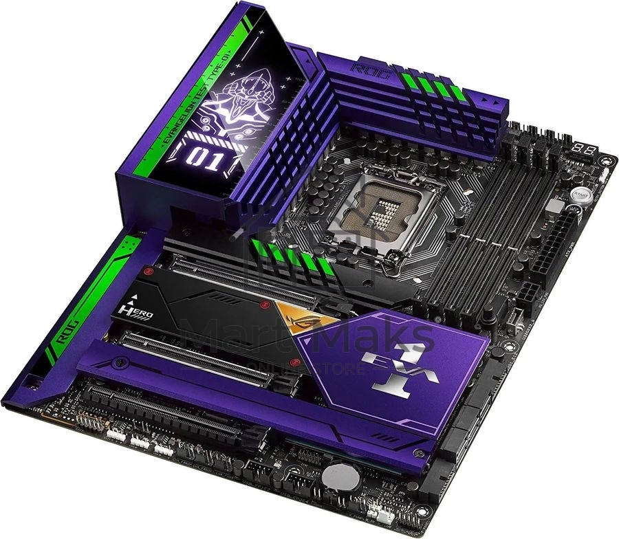 Наименование: Материнская плата ASUS ROG MAXIMUS Z690 HERO EVA, LGA 1700, Intel Z690, 4xDDR5, 6xSATA, 3xM.2, 1xPCIe 5.0 x16, 2x8 pin для питания процессора, 1xHDMI, 2xUSB Type-C, 1x 2.5Gb LAN, 4xUSB-A 3.2 Gen 2, 3xUSB-A 3.2 Gen 1, 3x3.5 мм, 7.1, ATX