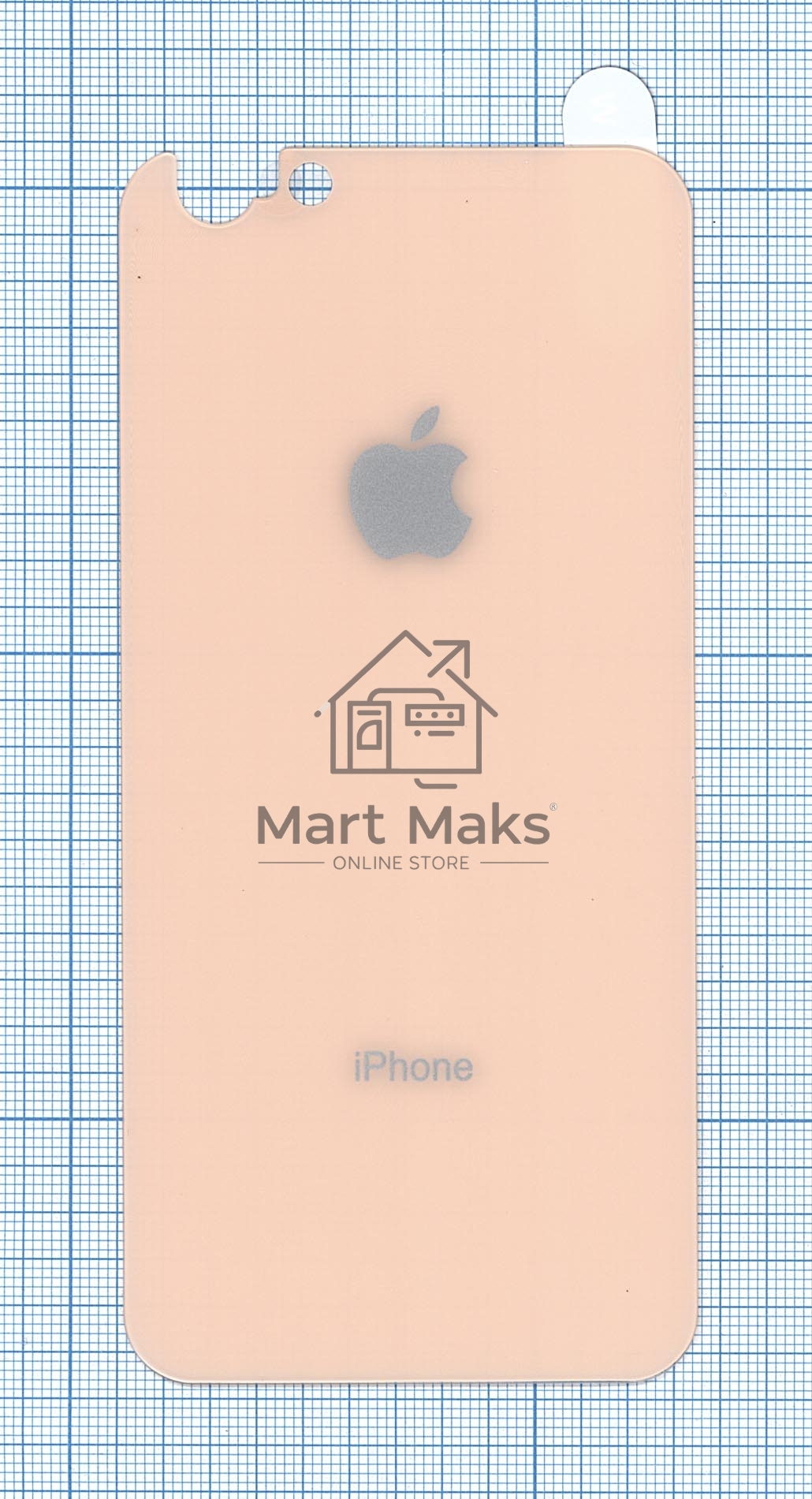 Защитное заднее стекло для iPhone 6/6S Plus золотистый