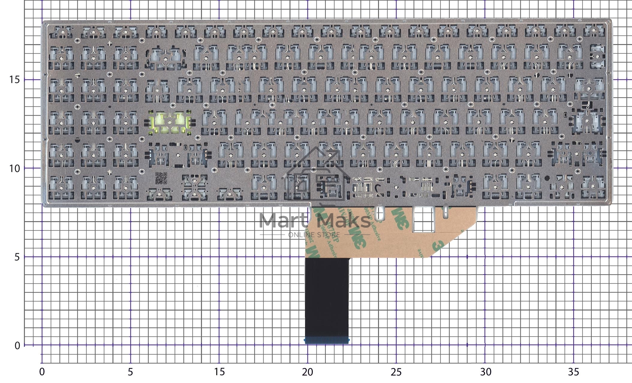 Клавиатура для ноутбука Asus VivoBook X513E серебристая
