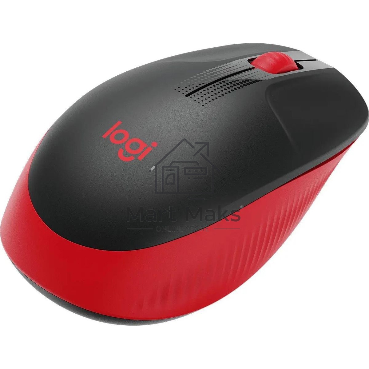Мышь беспроводная Logitech M190 черный/красный, 1000 dpi, радиоканал, USB, кнопки - 3