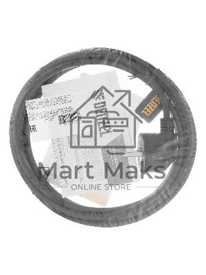 Шнур сетевой Energy Series, ПВС, 3 м, 3х1 мм, с неразборной вилкой, черный Denzel