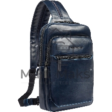 Рюкзак слинг мужской Piquadro Blue Square CA6589B2/BLU2, кожа, темно-синий