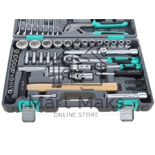 Набор инструментов Stels 141041/2'' 1/4'' CrV пластиковый кейс  76 предм.