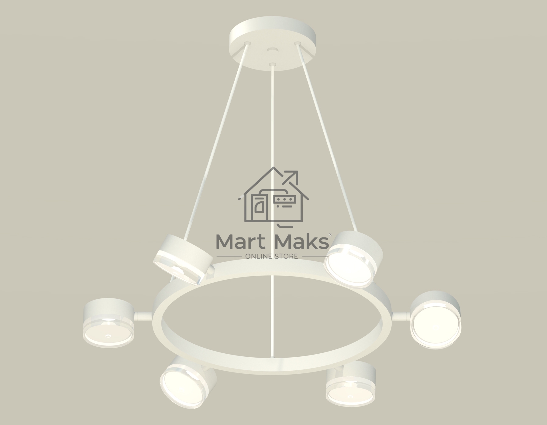 Светильник Ambrella light XB9191203/6 SWH/FR/CL белый песок/белый матовый/прозрачный GX53 (C9191, N8399)