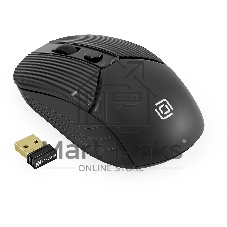 Мышь беспроводная Oklick 509MW черный, 1600 dpi, радиоканал, USB, кнопки - 4
