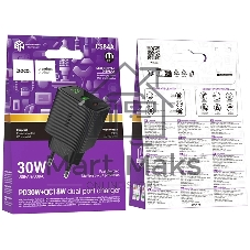 Сетевое зарядное устройство Hoco CS84A Excellent PD30W+QC3.0 30W (PD+QC) (64554)