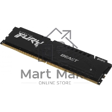 Оперативная память Kingston Fury Beast, DDR5, 32GB (1x32GB), 6000MHz, CL30, DIMM, с радиатором, черный