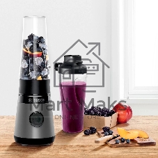 Блендер стационарный Bosch MMB2111S черный, 450 Вт, 1 скорость