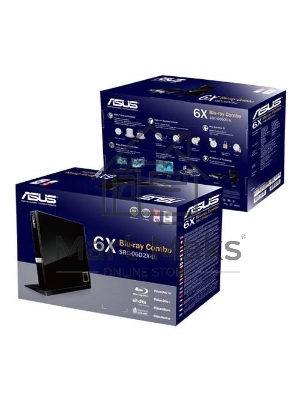 Оптический привод Blu-Ray Asus SBC-06D2X-U/BLK/G/AS черный USB slim внешний RTL