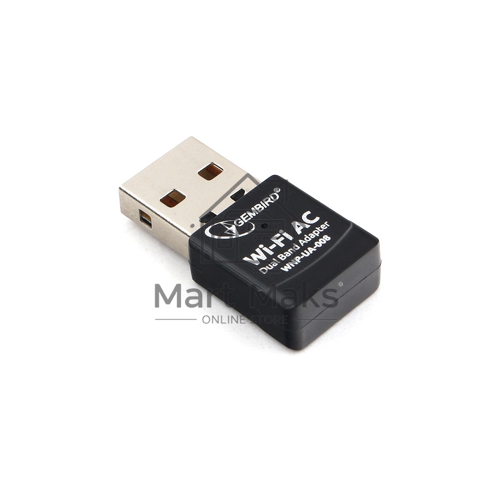 Сетевой двухдиапазонный Wi-Fi мини USB-адаптер Gembird 600 Мбит, USB, 802.11b/g/n/ac/а