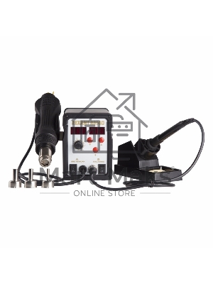 Паяльная станция Rexant, 2 в1: паяльник + термофен, с цифровым дисплеем, 150-500 °С