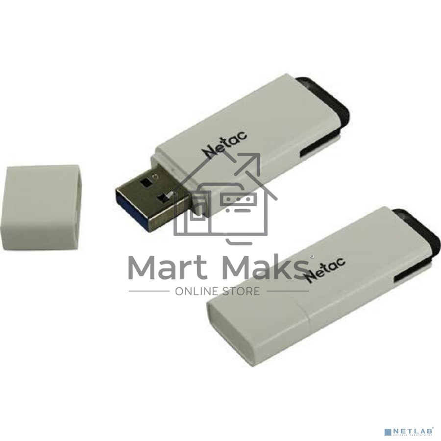 Флешка USB R/W R/W Netac U185 32Gb <NT03U185N-032G-30WH>, USB3.0, с колпачком, пластиковая белая
