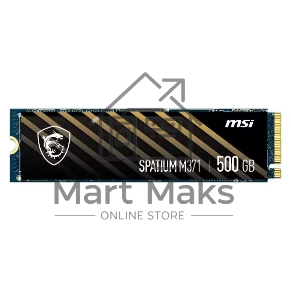 Накопитель SSD MSI 500GB SPATIUM M371 M.2(22x80mm), NVMe, PCIe 3.0 x4, 3D TLC, R/W 2200/1150, IOPs 60 000/200 000, TBW 110, DWPD 0.12