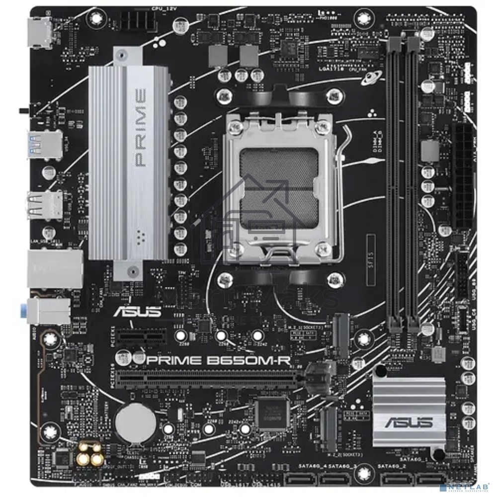 Материнская плата ASUS PRIME B650M-R, Socket AM5, AMD B650, 2xDDR5, 4xSATA, 2xM.2, 1xPCIe 4.0 x16, 1xPCIe x1, 1xHDMI, 1x 2.5Gb LAN, 2xUSB-A 3.2 Gen 1, 4xUSB-A 2.0, 3x3.5 мм, 7.1, mATX