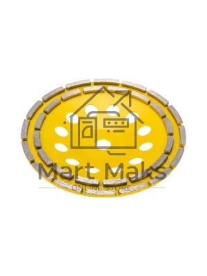 Чашка алмазная шлифовальная, двухрядная, 230х22,2мм KRANZ