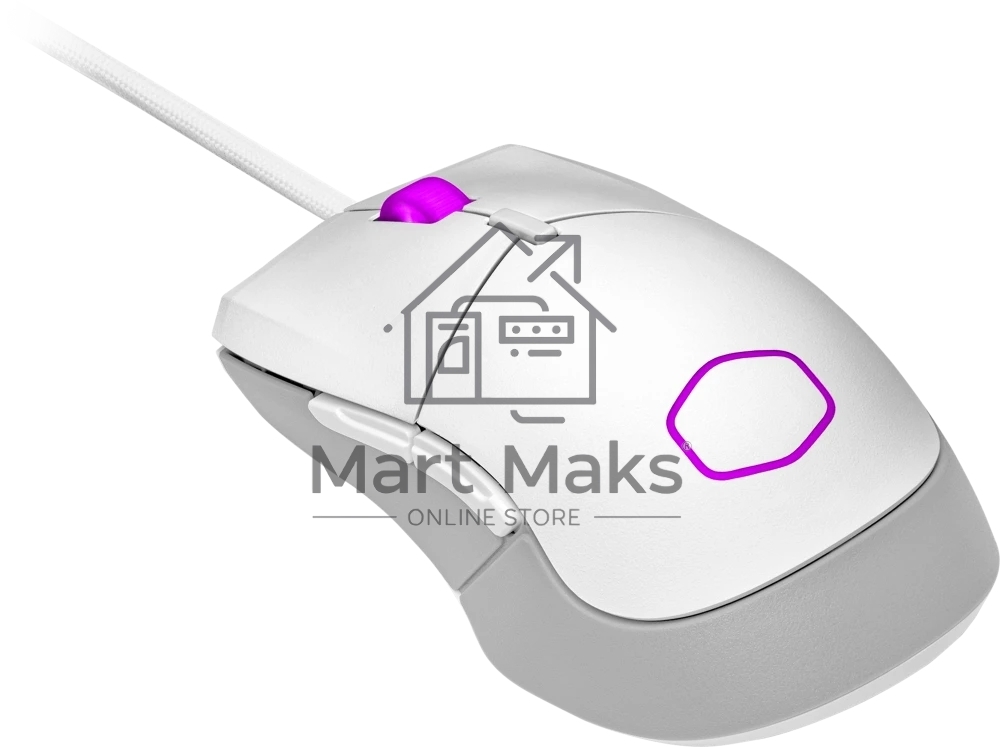 Мышь проводная Cooler Master MM-310-WWOL1 белый, 12000 dpi, USB Type-A, кнопки - 6