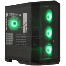 Компьютерный корпус без блока питания Case MSI MAG PANO M100R PZ, Mini-Tower, TG, 4x120мм ARGB, 1xUSB 3.2, 1xUSB 3.2 Type-C, mATX, mITX черный