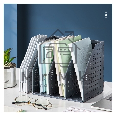Лоток вертикальный Deli 79003Gray 3 отд. складной A5 200х150х180мм серый, пластик