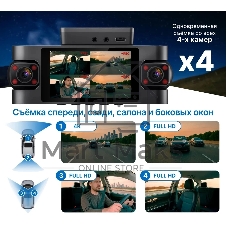 Видеорегистратор TrendVision Proof 360 GPS Ultra черный 2Mpix 2160x3840 2160p 150гр. GPS SigmaStar SSC8838G