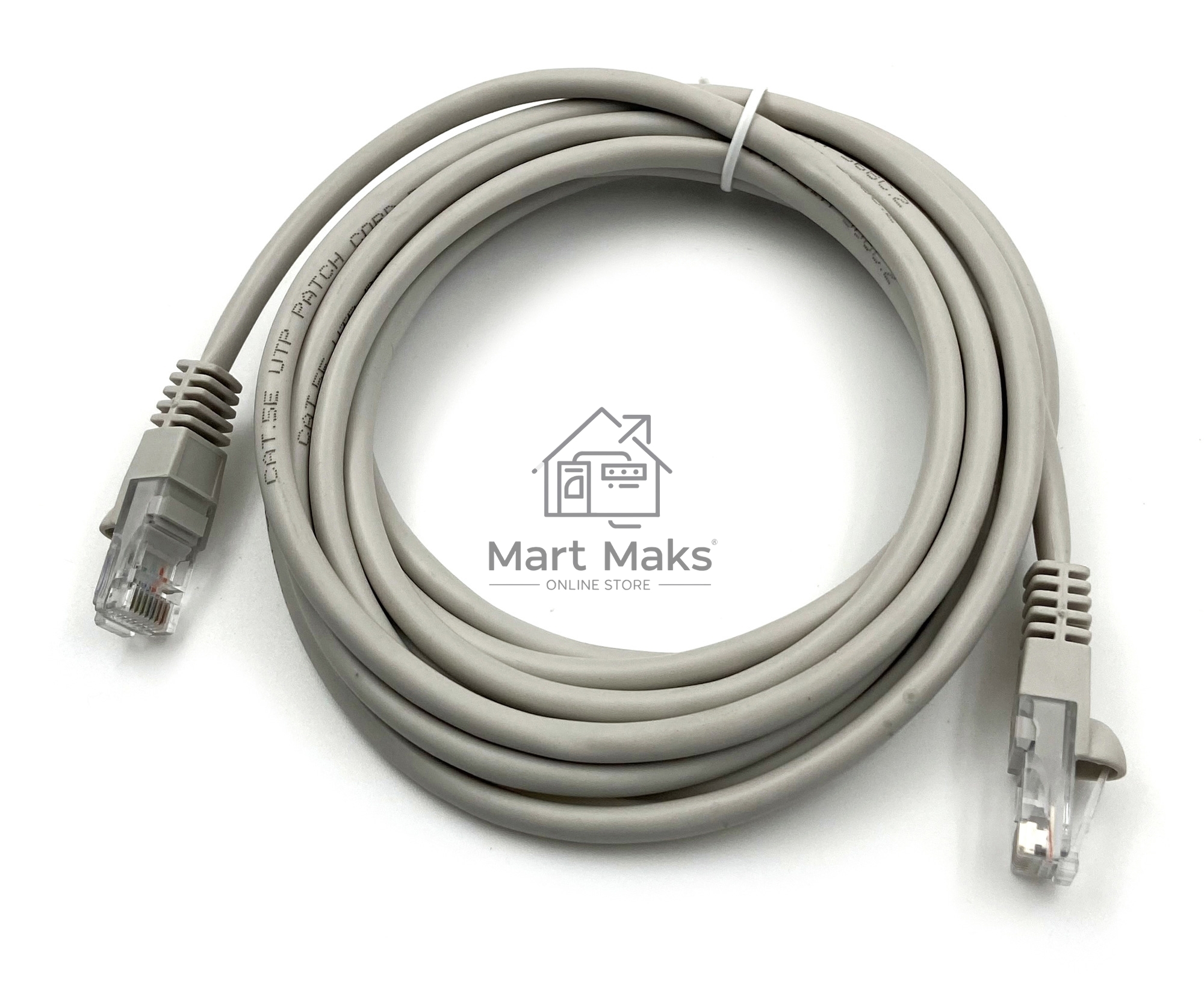 Патч-корд Buro UTP cat5E 3м серый RJ-45 (m)-RJ-45 (m)
