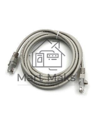 Патч-корд Buro UTP cat5E 3м серый RJ-45 (m)-RJ-45 (m)