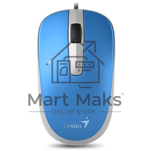 Мышь проводная Genius DX-120 голубой, 1000 dpi, USB, кнопки - 3