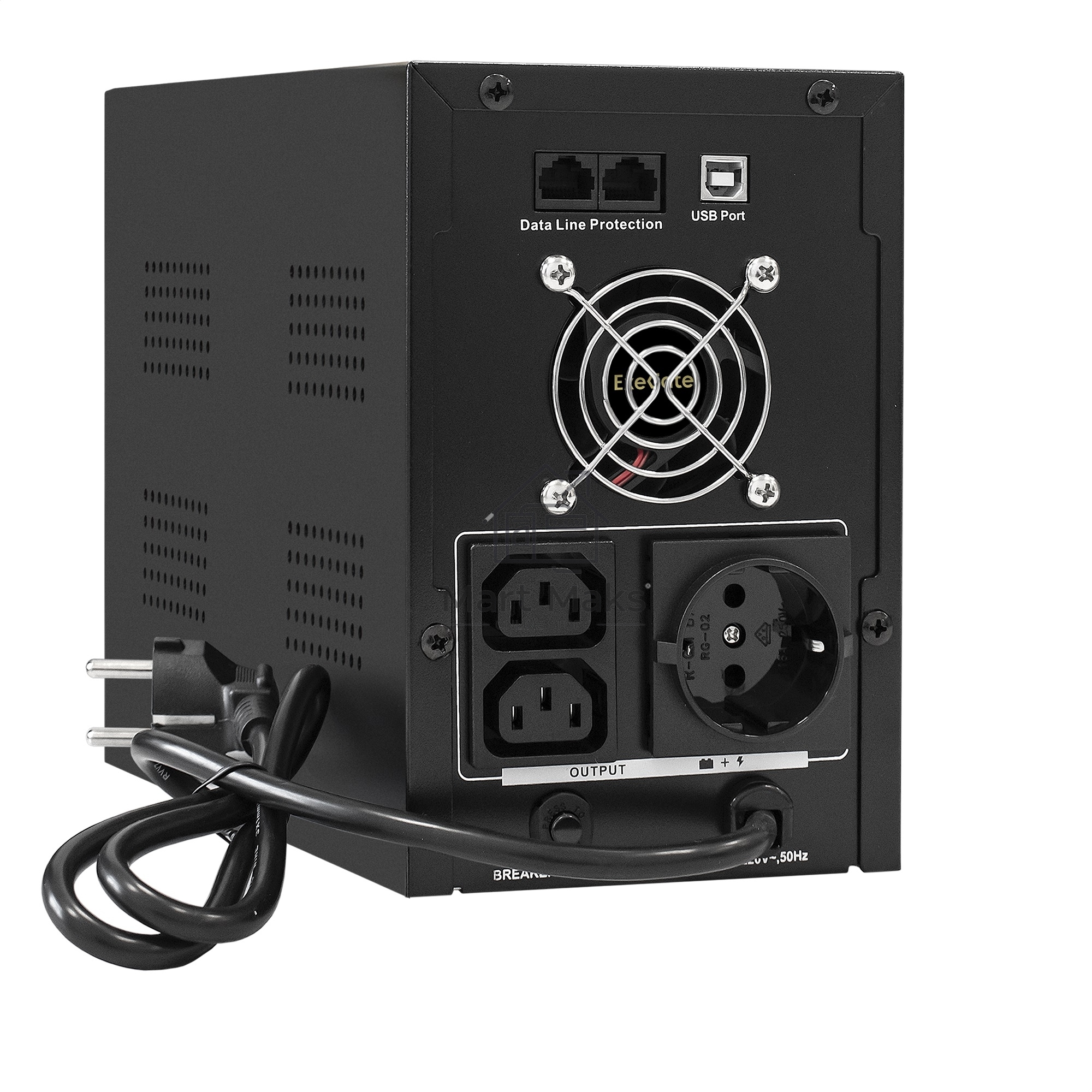 Источник бесперебойного питания ExeGate EX292607RUS SpecialPro UNB-2000.LED.AVR.1SH.2C13.RJ.USB <2000VA/1200W, LED, AVR,1*Schuko+2*C13, RJ45/11, USB, металлический корпус, Black>