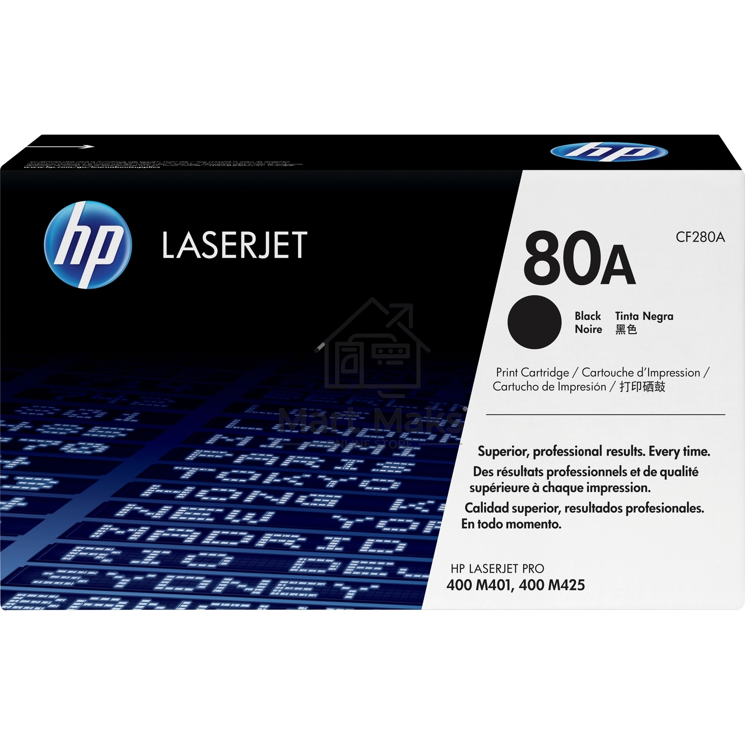 Картридж лазерный HP 80A (CF280A) черный для LaserJet Pro 400 M401/M425 2700 стр.