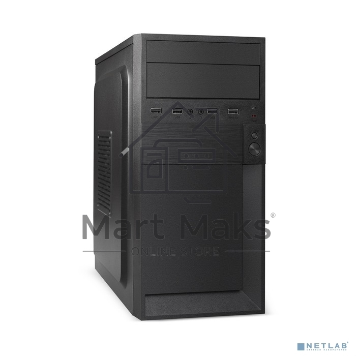 Компьютерный корпус Minitower ExeGate EX291141RUS BAA-105-01AAA400 (mATX, БП AAA400 с вент. 8см, 2*USB, аудио, черный)